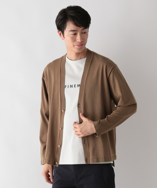 GLOBAL WORK（グローバルワーク）の「洗えるサラサラサマーカーデ/525967（カーディガン/ボレロ・メンズ・ブラウン/グレイッシュベージュ/ネイビー・XL/L/M/S）」の7枚目の写真