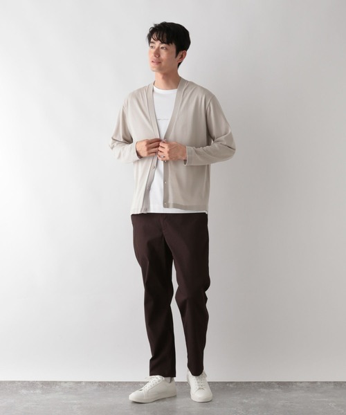 GLOBAL WORK（グローバルワーク）の「洗えるサラサラサマーカーデ/525967（カーディガン/ボレロ・メンズ・ブラウン/グレイッシュベージュ/ネイビー・XL/L/M/S）」の9枚目の写真