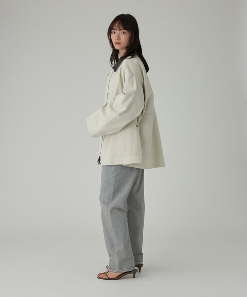 BABYLONE(バビロン)の「コットンカルゼバイカラーブルゾン(ブルゾン・レディース・アイボリー/モカ・フリー)」の16枚目の写真