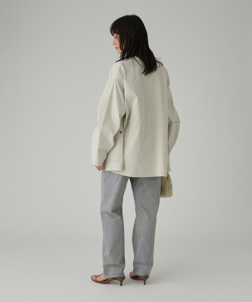 BABYLONE(バビロン)の「コットンカルゼバイカラーブルゾン(ブルゾン・レディース・アイボリー/モカ・フリー)」の15枚目の写真