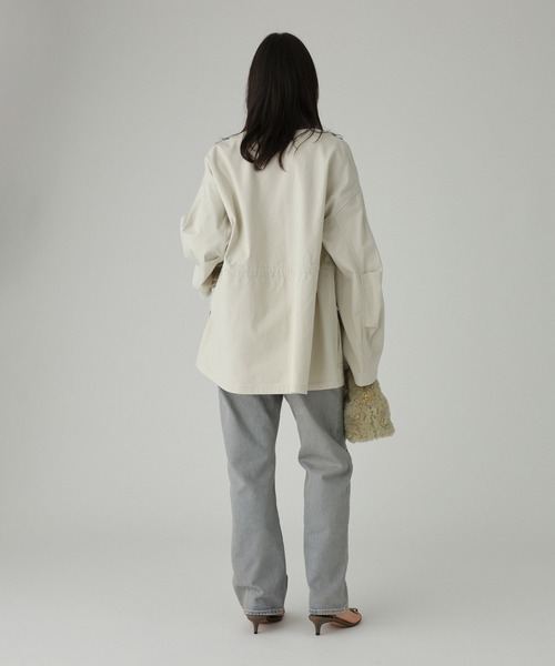 BABYLONE(バビロン)の「コットンカルゼバイカラーブルゾン(ブルゾン・レディース・アイボリー/モカ・フリー)」の14枚目の写真