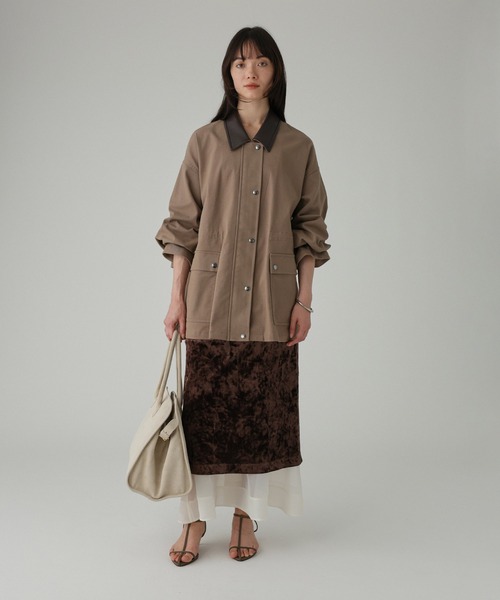 BABYLONE(バビロン)の「コットンカルゼバイカラーブルゾン(ブルゾン・レディース・アイボリー/モカ・フリー)」の7枚目の写真