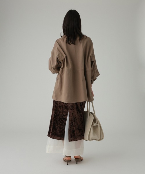 BABYLONE(バビロン)の「コットンカルゼバイカラーブルゾン(ブルゾン・レディース・アイボリー/モカ・フリー)」の8枚目の写真