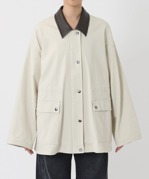 セール】コットンカルゼバイカラーブルゾン（ブルゾン