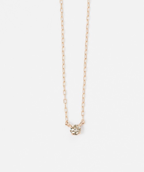 Jewel closet by L&Co.（ジュエルクローゼットバイエルアンドコー）の「K10 1粒 ダイヤモンド 0.05ct ネックレス（ネックレス・レディース・ゴールド系その他2/ゴールド系その他3/ゴールド系その他/ゴールド系その他4・FREE）」の9枚目の写真