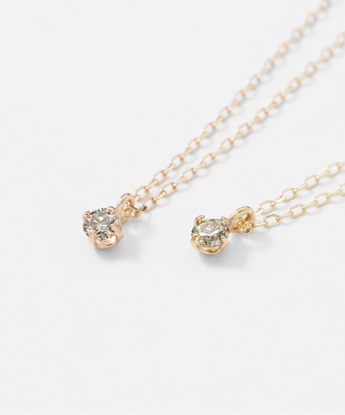 Jewel closet by L&Co.（ジュエルクローゼットバイエルアンドコー）の「K10 1粒 ダイヤモンド 0.05ct ネックレス（ネックレス・レディース・ゴールド系その他2/ゴールド系その他3/ゴールド系その他/ゴールド系その他4・FREE）」の13枚目の写真