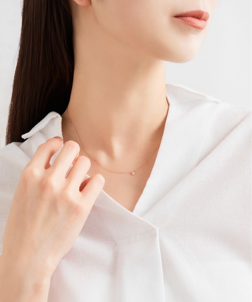 Jewel closet by L&Co.（ジュエルクローゼットバイエルアンドコー）の「K10 1粒 ダイヤモンド 0.05ct ネックレス（ネックレス・レディース・ゴールド系その他2/ゴールド系その他3/ゴールド系その他/ゴールド系その他4・FREE）」の20枚目の写真