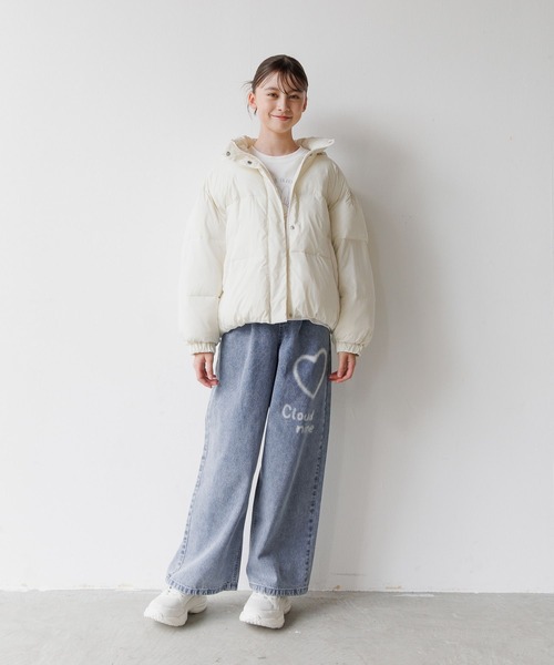 GLOBAL WORK(グローバルワーク)の「ライトウォーム2WAYパファー/495929(ダウンジャケット/コート・キッズ・ブラック/サックスブルー/アイボリー・130cm/140cm/150cm/160cm)」の22枚目の写真