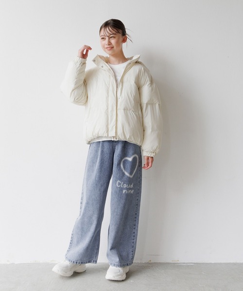 GLOBAL WORK(グローバルワーク)の「ライトウォーム2WAYパファー/495929(ダウンジャケット/コート・キッズ・ブラック/サックスブルー/アイボリー・130cm/140cm/150cm/160cm)」の21枚目の写真