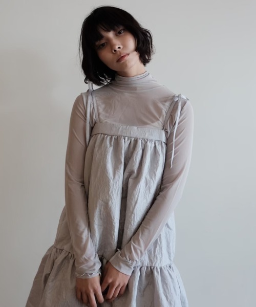 HONEY MI HONEY(ハニーミーハニー)の「sheer mesh tops(Tシャツ/カットソー・レディース・グレー/ピンク/ブラウン・FREE)」の2枚目の写真