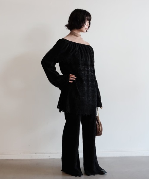 HONEY MI HONEY(ハニーミーハニー)の「sheer mesh tops(Tシャツ/カットソー・レディース・グレー/ピンク/ブラウン・FREE)」の8枚目の写真