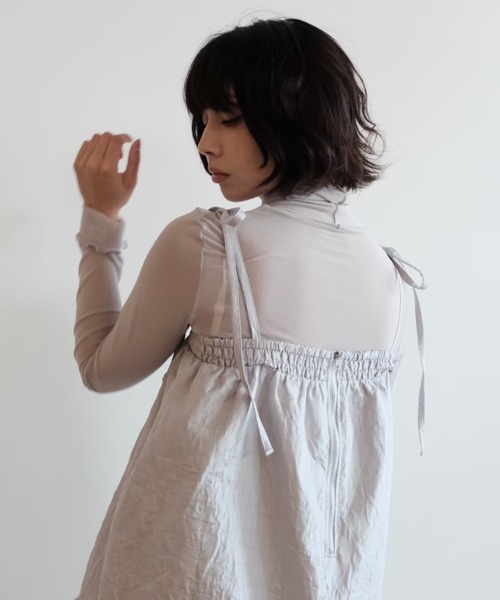 HONEY MI HONEY(ハニーミーハニー)の「sheer mesh tops(Tシャツ/カットソー・レディース・グレー/ピンク/ブラウン・FREE)」の15枚目の写真