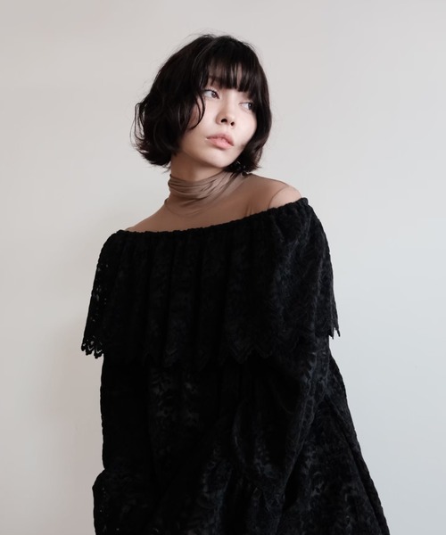 HONEY MI HONEY(ハニーミーハニー)の「sheer mesh tops(Tシャツ/カットソー・レディース・グレー/ピンク/ブラウン・FREE)」の17枚目の写真