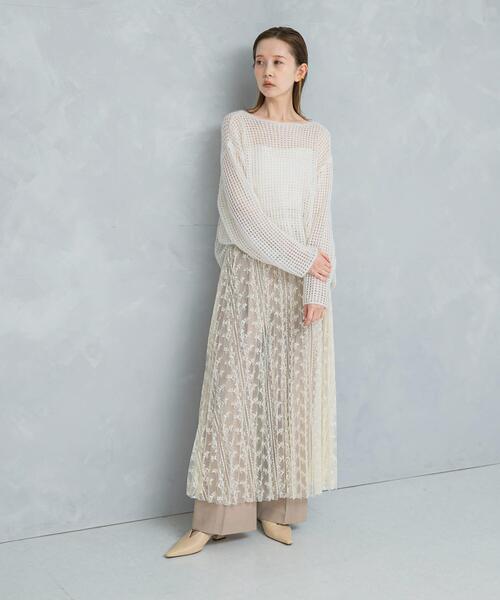 URBAN RESEARCH ROSSO WOMEN（アーバンリサーチ　ロッソ）の「スパンコールシアーニット（ニット/セーター・レディース・オフホワイト/ブルー系その他・FREE）」の5枚目の写真