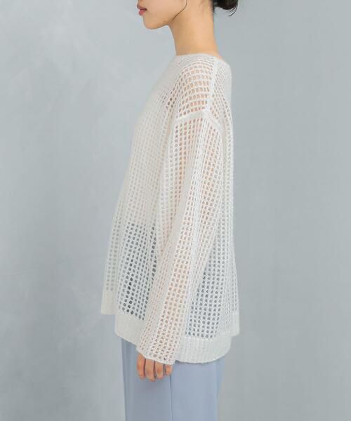 URBAN RESEARCH ROSSO WOMEN（アーバンリサーチ　ロッソ）の「スパンコールシアーニット（ニット/セーター・レディース・オフホワイト/ブルー系その他・FREE）」の11枚目の写真