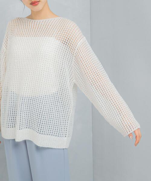 URBAN RESEARCH ROSSO WOMEN（アーバンリサーチ　ロッソ）の「スパンコールシアーニット（ニット/セーター・レディース・オフホワイト/ブルー系その他・FREE）」の12枚目の写真