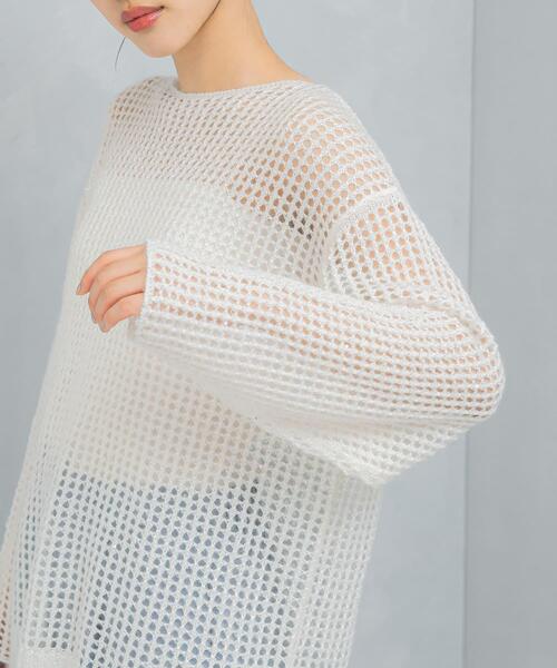 URBAN RESEARCH ROSSO WOMEN（アーバンリサーチ　ロッソ）の「スパンコールシアーニット（ニット/セーター・レディース・オフホワイト/ブルー系その他・FREE）」の13枚目の写真