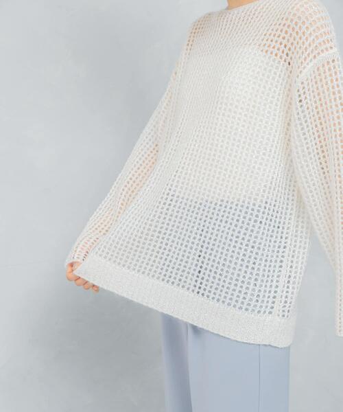 URBAN RESEARCH ROSSO WOMEN（アーバンリサーチ　ロッソ）の「スパンコールシアーニット（ニット/セーター・レディース・オフホワイト/ブルー系その他・FREE）」の14枚目の写真