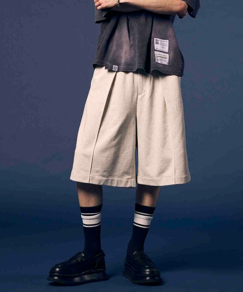 MAISON SPECIAL（メゾンスペシャル）の「《UNISEX》Prime-Wide Sweat Shorts/プライムワイドスウェットショーツ【MAISON SPECIAL/メゾンスペシャル】（スウェットパンツ・メンズ・ブラック/グレー/オフホワイト/ミント・1/2/0）」の2枚目の写真