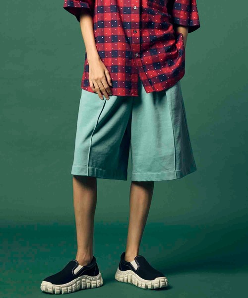 MAISON SPECIAL（メゾンスペシャル）の「《UNISEX》Prime-Wide Sweat Shorts/プライムワイドスウェットショーツ【MAISON SPECIAL/メゾンスペシャル】（スウェットパンツ・メンズ・ブラック/グレー/オフホワイト/ミント・1/2/0）」の4枚目の写真