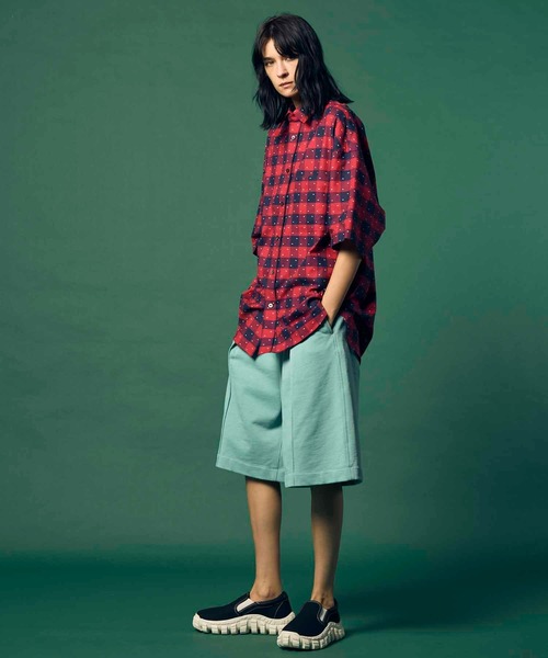MAISON SPECIAL（メゾンスペシャル）の「《UNISEX》Prime-Wide Sweat Shorts/プライムワイドスウェットショーツ【MAISON SPECIAL/メゾンスペシャル】（スウェットパンツ・メンズ・ブラック/グレー/オフホワイト/ミント・1/2/0）」の14枚目の写真