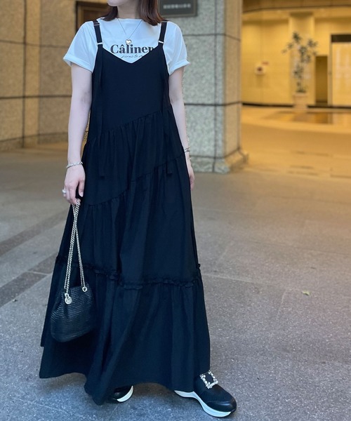 セール】【NOAHL】アシンメトリーティアードキャミワンピース【はら