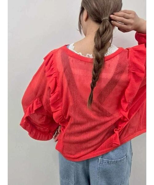 SM2(エスエムツー)の「シアーフリル前後2WAYカットソー(Tシャツ/カットソー・レディース・レッド/オフホワイト/ブラック・F)」の11枚目の写真