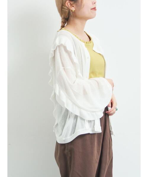 SM2(エスエムツー)の「シアーフリル前後2WAYカットソー(Tシャツ/カットソー・レディース・レッド/オフホワイト/ブラック・F)」の18枚目の写真