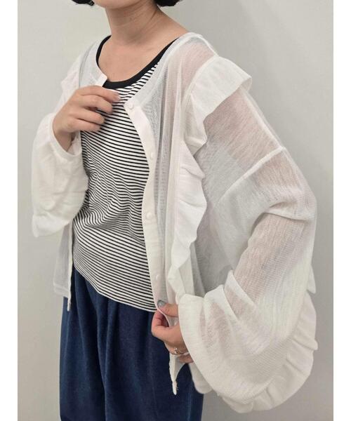 SM2(エスエムツー)の「シアーフリル前後2WAYカットソー(Tシャツ/カットソー・レディース・レッド/オフホワイト/ブラック・F)」の22枚目の写真