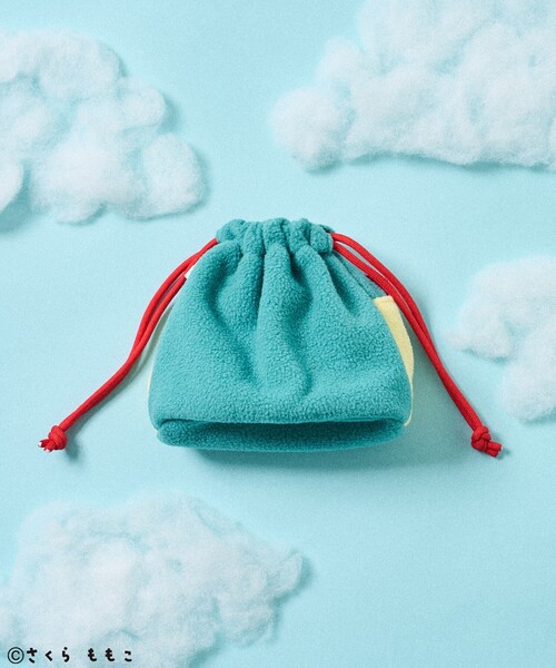 FREAK'S STORE（フリークスストア）の「COJI-COJI 巾着ポーチ/コジコジ 顔型巾着バッグ（ポーチ・レディース・グリーン・ONE SIZE）」の2枚目の写真