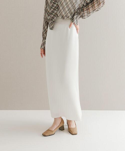 URBAN RESEARCH ROSSO WOMEN（アーバンリサーチ　ロッソ）の「ビンテージダブルサテンストレートスカート（スカート・レディース・ブラック/オフホワイト・38/36）」の9枚目の写真