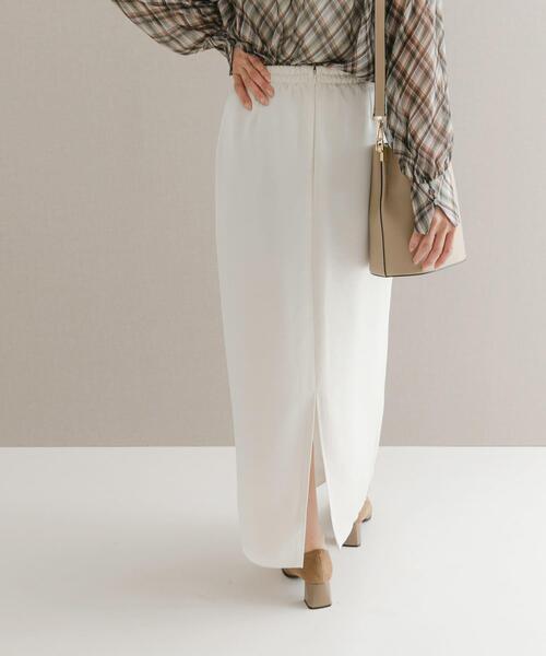 URBAN RESEARCH ROSSO WOMEN（アーバンリサーチ　ロッソ）の「ビンテージダブルサテンストレートスカート（スカート・レディース・ブラック/オフホワイト・38/36）」の10枚目の写真