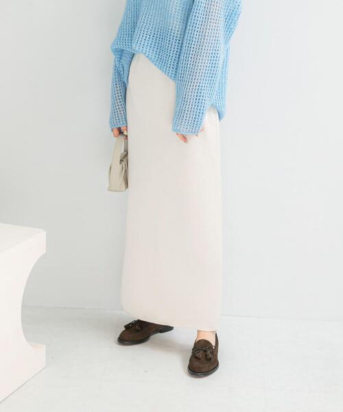 URBAN RESEARCH ROSSO WOMEN（アーバンリサーチ　ロッソ）の「ビンテージダブルサテンストレートスカート（スカート・レディース・ブラック/オフホワイト・38/36）」の12枚目の写真