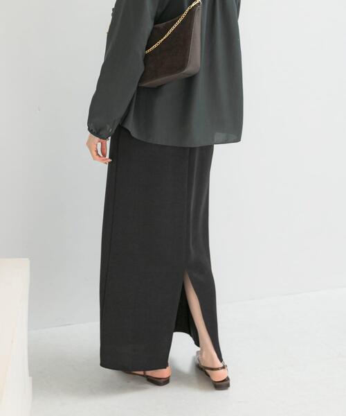 URBAN RESEARCH ROSSO WOMEN（アーバンリサーチ　ロッソ）の「ビンテージダブルサテンストレートスカート（スカート・レディース・ブラック/オフホワイト・38/36）」の20枚目の写真