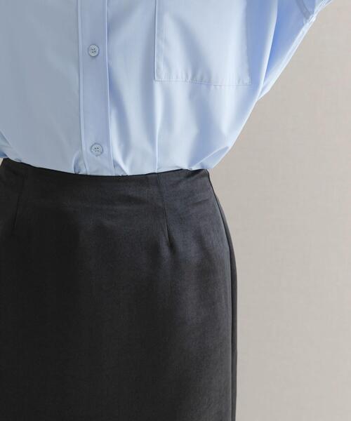 URBAN RESEARCH ROSSO WOMEN（アーバンリサーチ　ロッソ）の「ビンテージダブルサテンストレートスカート（スカート・レディース・ブラック/オフホワイト・38/36）」の4枚目の写真