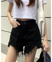 CHEER（チアー）の「ダメージデニムショートパンツ（デニムパンツ）」