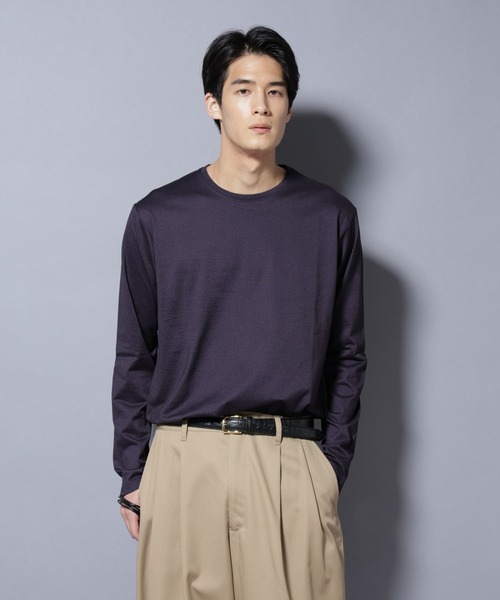 nano universe 長袖Tシャツ ビックシルエットワンポイントTシャツ 長袖（Tシャツ/カットソー