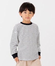 chil2（チルツー）の「綿100% 先染めボーダー 長袖Tシャツ（Tシャツ/カットソー・キッズ）」