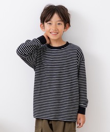 chil2 | 綿100% 先染めボーダー 長袖Tシャツ(Tシャツ/カットソー)