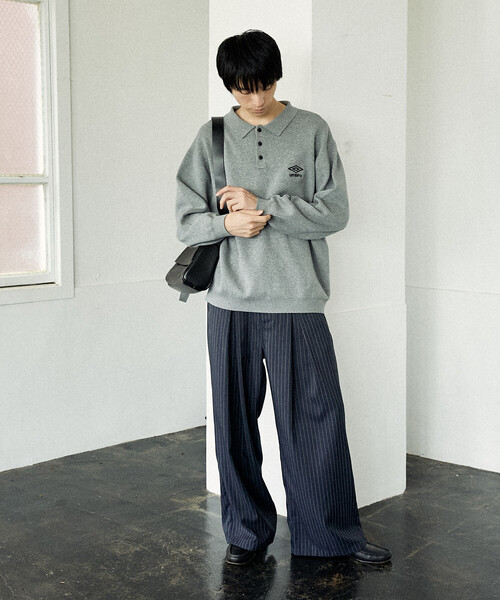 KNIT POLO SWEATER/ニットポロセーターUMBRO別注(限定展開) UMBRO（アンブロ）の「KNIT POLO SWEATER/ニットポロセーター/UMBRO