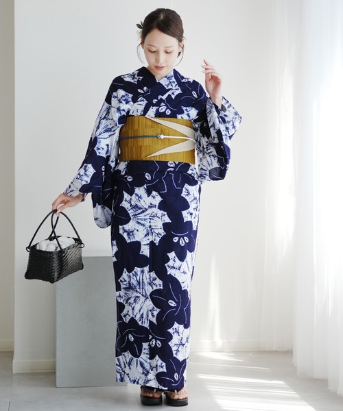 京鹿の子絞り浴衣3点セット utatane 極み 桔梗 伝統工芸士 清江