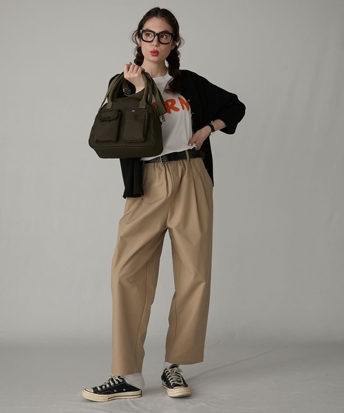 BONLECILL Marche(ボンルシールマルシェ)の「【BONLECILL Marche】2wayマルチポケットラウンドボストンバッグ/ショルダーバッグ(ボストンバッグ・レディース・ベージュ/カーキ/ブラック・FREE)」の13枚目の写真