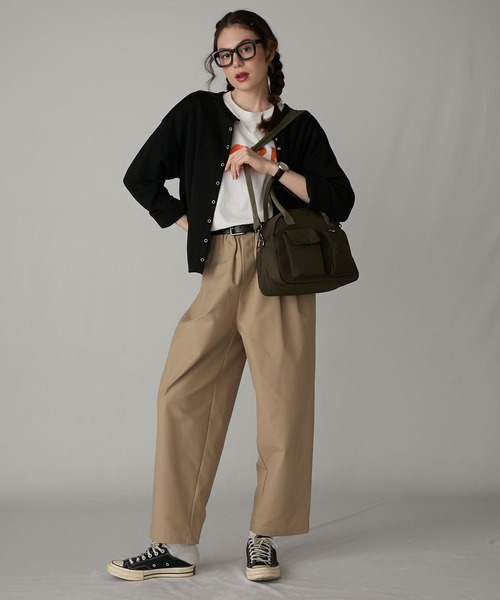 BONLECILL Marche(ボンルシールマルシェ)の「【BONLECILL Marche】2wayマルチポケットラウンドボストンバッグ/ショルダーバッグ(ボストンバッグ・レディース・ベージュ/カーキ/ブラック・FREE)」の15枚目の写真