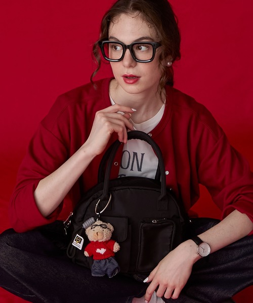 BONLECILL Marche】2wayマルチポケットラウンドボストンバッグ