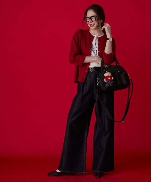 BONLECILL Marche(ボンルシールマルシェ)の「【BONLECILL Marche】2wayマルチポケットラウンドボストンバッグ/ショルダーバッグ(ボストンバッグ・レディース・ベージュ/カーキ/ブラック・FREE)」の8枚目の写真