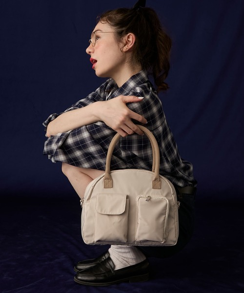BONLECILL Marche(ボンルシールマルシェ)の「【BONLECILL Marche】2wayマルチポケットラウンドボストンバッグ/ショルダーバッグ(ボストンバッグ・レディース・ベージュ/カーキ/ブラック・FREE)」の17枚目の写真