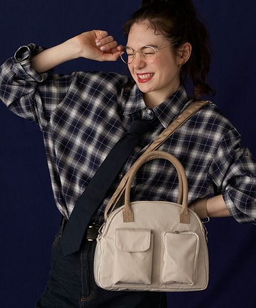 BONLECILL Marche(ボンルシールマルシェ)の「【BONLECILL Marche】2wayマルチポケットラウンドボストンバッグ/ショルダーバッグ(ボストンバッグ・レディース・ベージュ/カーキ/ブラック・FREE)」の18枚目の写真