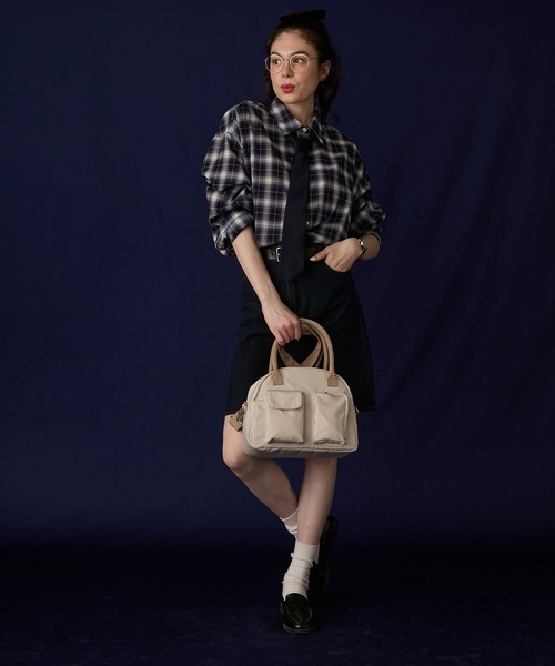 BONLECILL Marche(ボンルシールマルシェ)の「【BONLECILL Marche】2wayマルチポケットラウンドボストンバッグ/ショルダーバッグ(ボストンバッグ・レディース・ベージュ/カーキ/ブラック・FREE)」の20枚目の写真