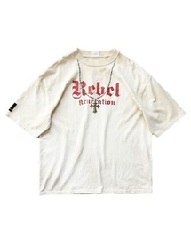 TALKING ABOUT THE ABSTRACTION（トーキング　アバウト　ジ　アブストラクション）の「【TALKING ABOUT THE ABSTRACTION】CROSS NECKLACE TEE / ホワイト [2526AW-T-005]（Tシャツ/カットソー）」