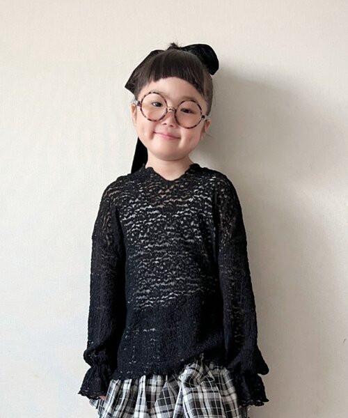 CIAOPANIC TYPY（チャオパニックティピー）の「【KIDS】ストレッチレースフーディー（Tシャツ/カットソー・キッズ・オフホワイト/ブラック・LARGE/MEDIUM/SMALL/XX-LARGE/X-LARGE）」の12枚目の写真